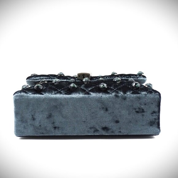 KURT GEIGER LONDON Mini Brixton Velvet Shoulder Bag - Picture 7 of 11